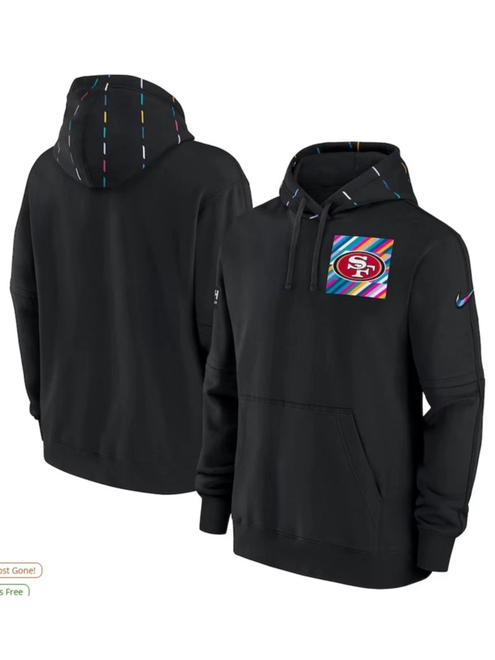 NIKE San Francisco 49ers 2023 Crucial Catch Therma Pullover - MEN L